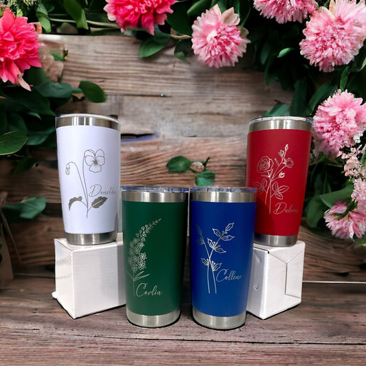 Birth Flower Tumblers